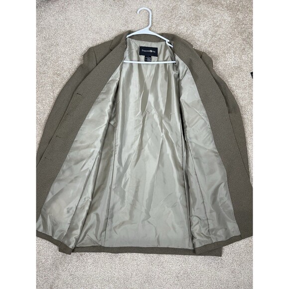 Francess & Rita Women's Blazer Jacket Light Olive Size‎ 12 Lined Y2K Style - Picture 2 of 11